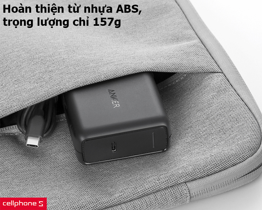 Hoàn thiện từ nhựa ABS, trọng lượng chỉ 157g