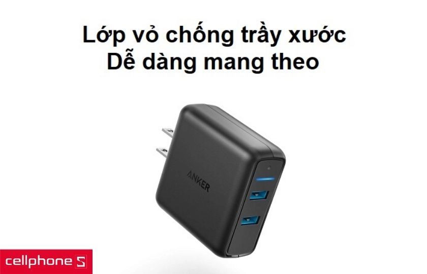 Thiết kế nhỏ gọn, tiện lợi mang theo cùng lớp vỏ đen mờ chống trầy xước
