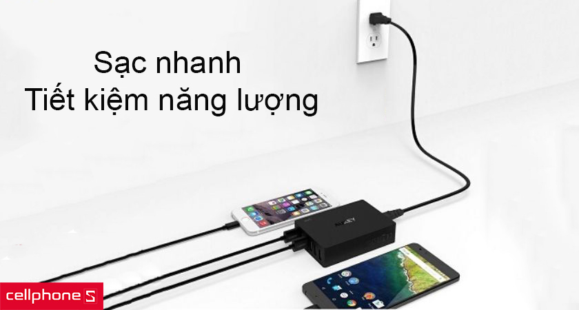 Công nghệ Quick Charge 3.0 giúp sạc nhanh hơn gấp nhiều lần cùng khả năng tiết kiệm năng lượng cực tốt