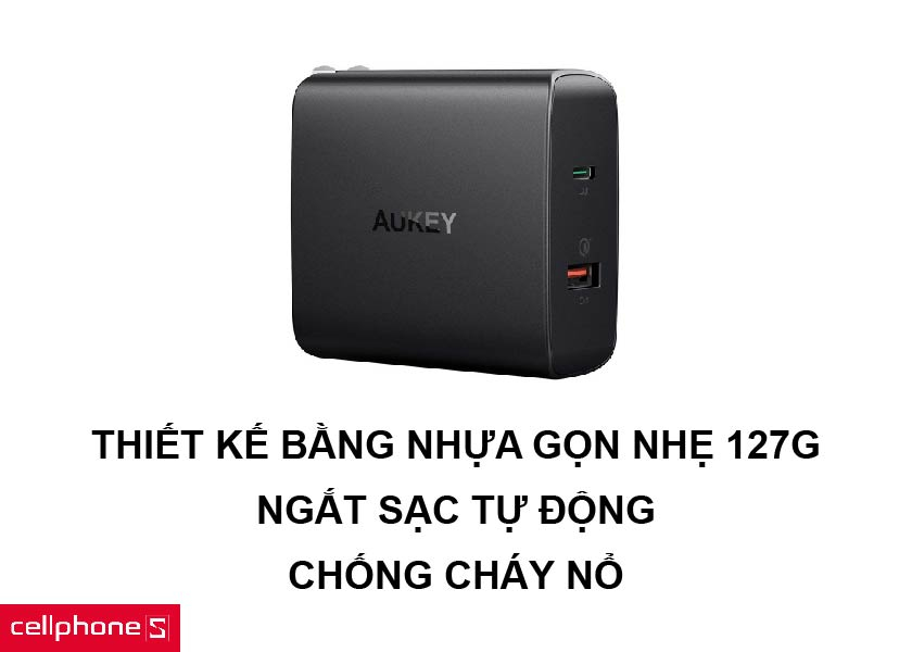 Thiết kế bằng nhựa cao cấp, gọn nhẹ cùng khả năng chống cháy nổ tốt
