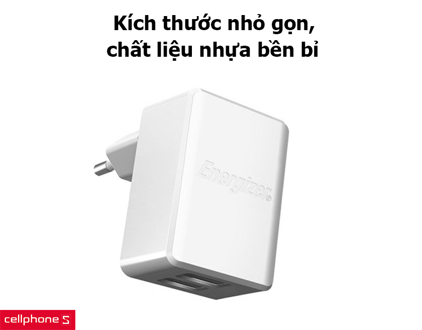 Kích thước nhỏ gọn, chất liệu nhựa bền bỉ
