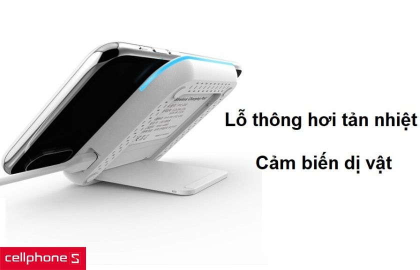 Tản nhiệt tốt nhờ lỗ thông hơi, có thể vừa dùng vừa sạc và cảm biến dị vật