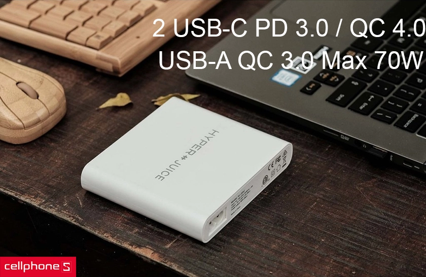 Sạc nhanh với Power Delivery PD 3.0 & Qualcomm Quick Charge QC 4.