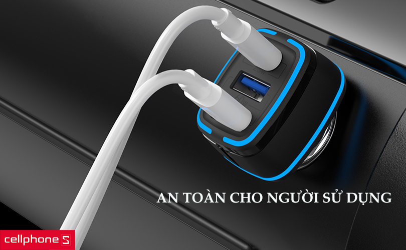 Sạc ô tô Devia Extreme Speed Dual USB + Type C Full Compatible Fast (85W)