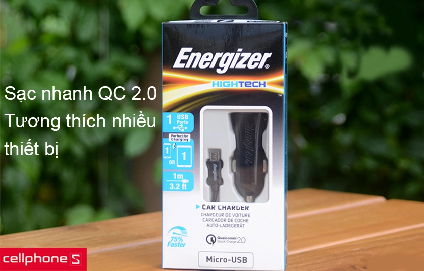 Hỗ trợ sạc nhanh QuickCharge Qualcomm 2.0, tương thích nhiều thiết bị