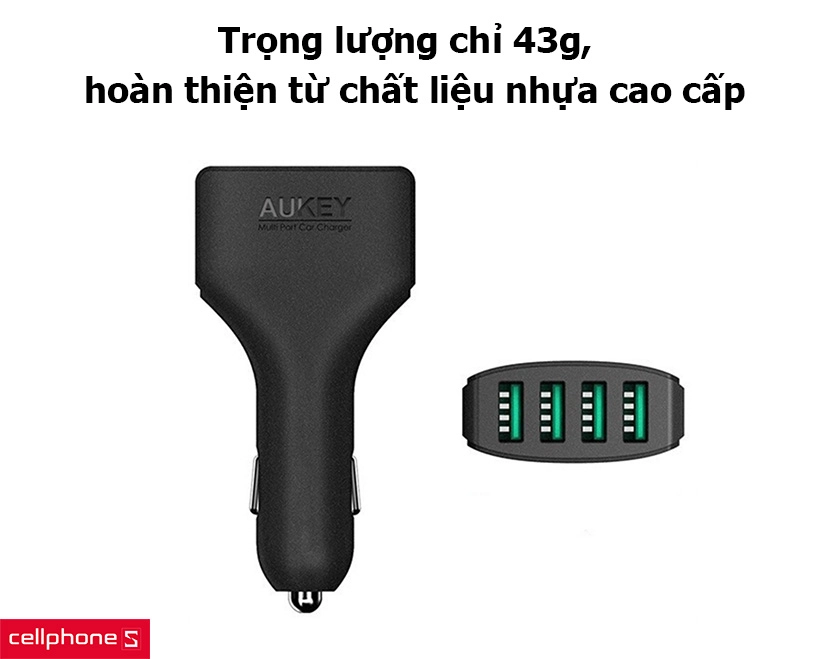 Trọng lượng chỉ 43g, hoàn thiện từ chất liệu nhựa cao cấp