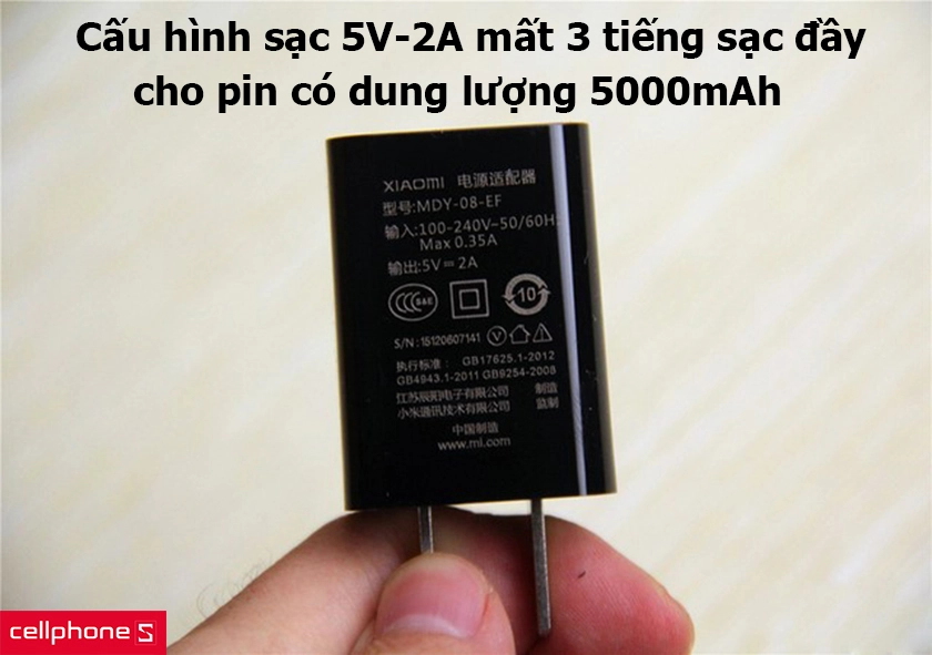 Cấu hình sạc 5V-2A