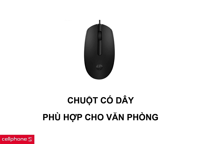 Chuột có dây phù hợp cho văn phòng