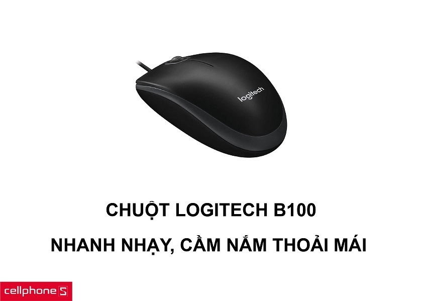 Chuột có dây Logitech B100