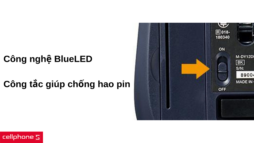 Công nghệ BlueLED tăng độ chính xác, công tắc nguồn ngăn chặn hao pin