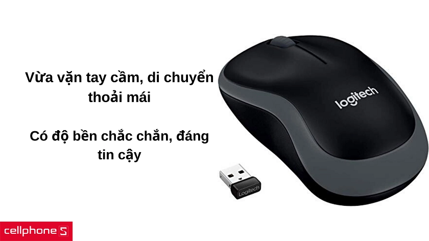 Cầm nắm thoải mái & vừa tay, độ bền đáng tin cậy