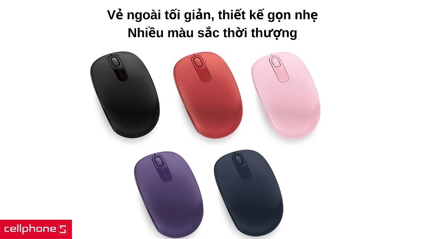 Trọng lượng nhẹ nhàng, kiểu dáng nhỏ gọn với nhiều màu sắc