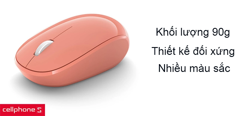 Kích thước 100 x 58,1 x 38,1 mm và khối lượng 90g, thiết kế thông minh đối xứng