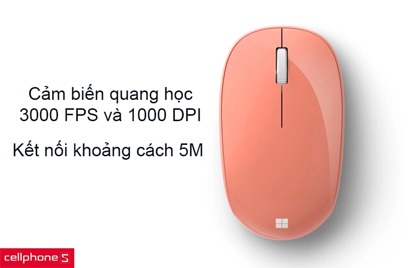 Cảm biến quang học 3000 FPS và 1000 DPI, kết nối với khoảng cách xa tới 5M