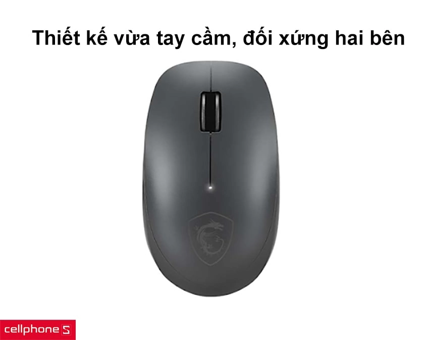 Thiết kế vừa tay cầm, đối xứng hai bên