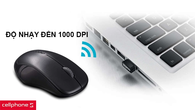 Độ nhạy đến 1000 dpi, hệ thống nút nhạy bén