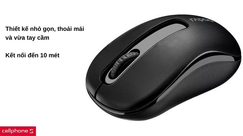 Thiết kế vừa tay cầm, màu đen, vỏ liệu cứng