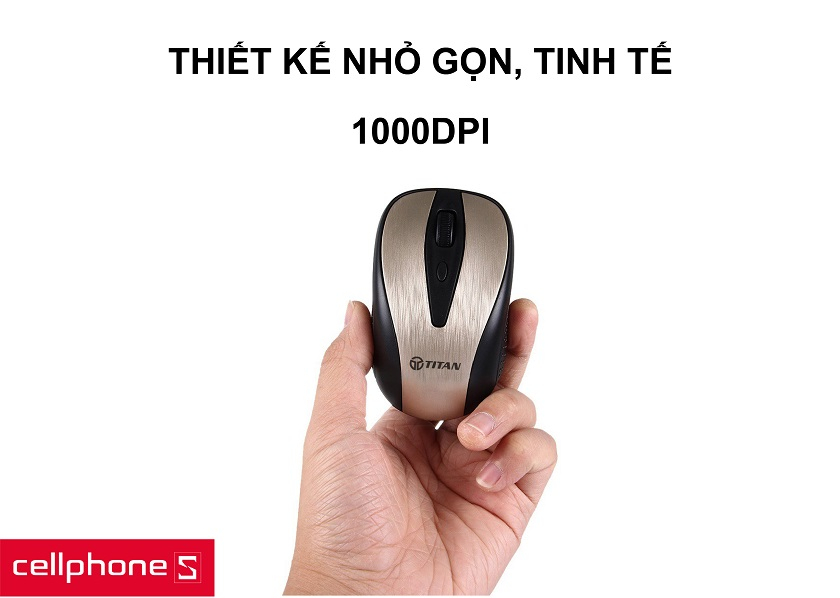 Thiết kế nhỏ gọn vừa tay cùng mức dpi đạt con số 1000