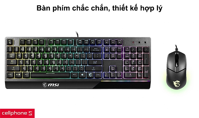 Combo bàn phím + chuột Gaming có dây MSI Vigor GK30
