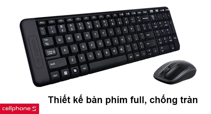 Bàn phím Logitech MK215 - Bàn phím full, chống tràn