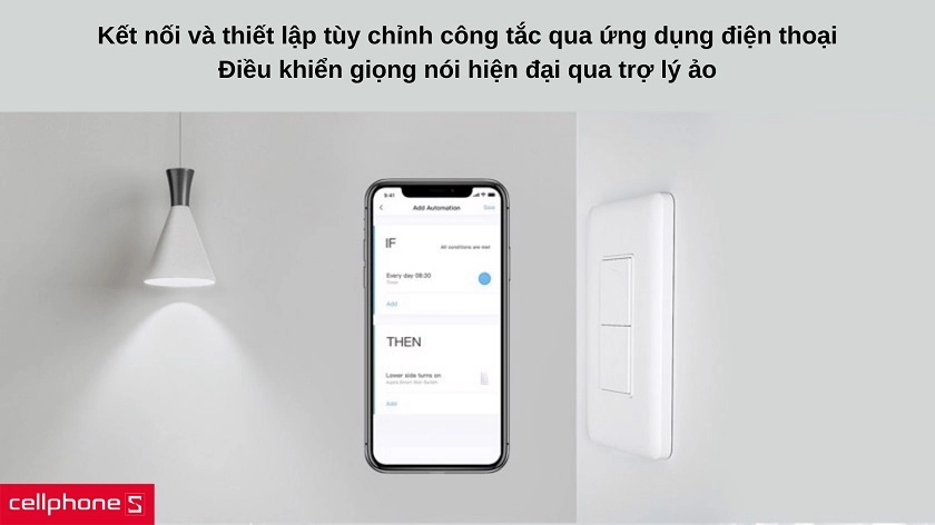 Thiết lập điều chỉnh qua ứng dụng điện thoại, điều khiển giọng nói thông minh và hiện đại