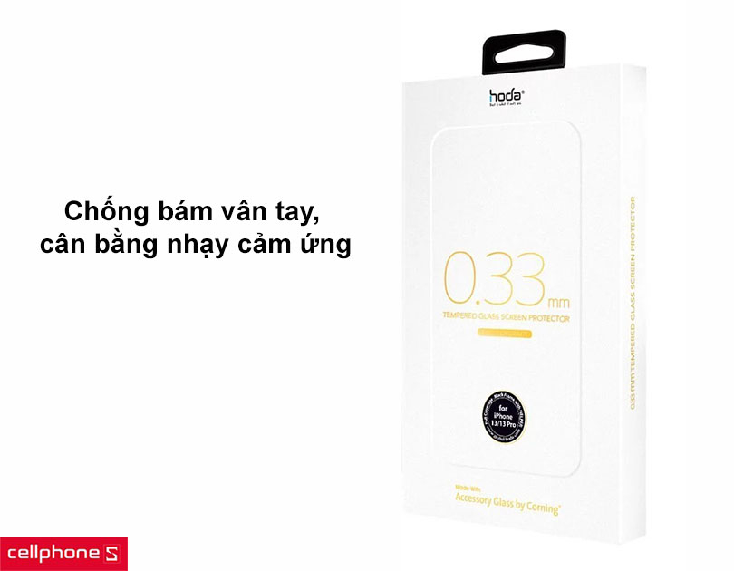 Dán cường lực cho iPhone 13 / 13 Pro - Hoda Corning full cao cấp (Có kit hỗ trợ dán)