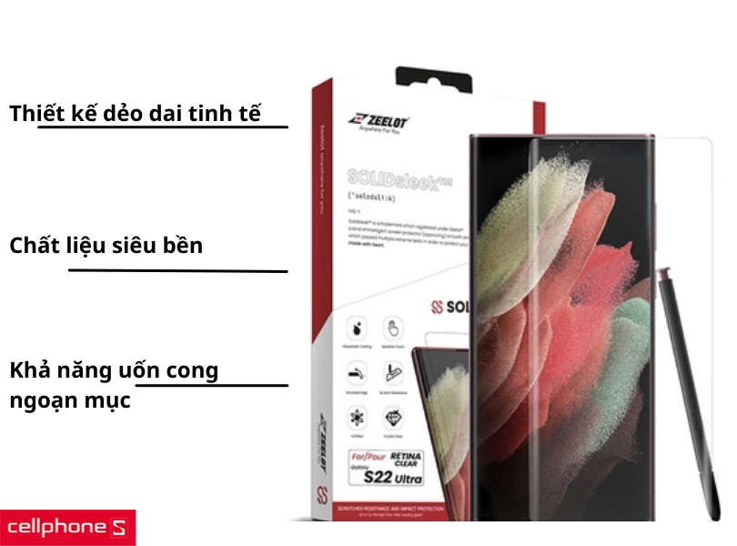 Kính cường lực Samsung Galaxy S22 Ultra UV Loca full