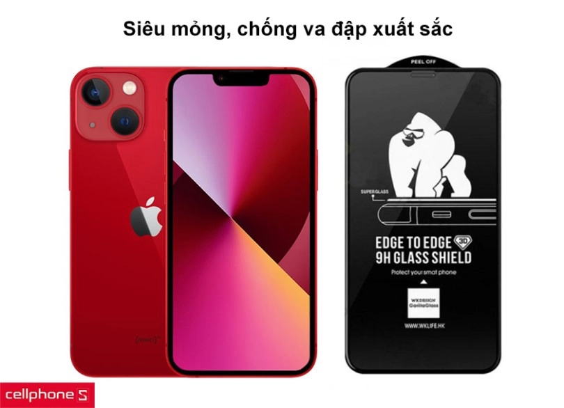 Miếng dán cường lực iPhone 13 mini Kingkong