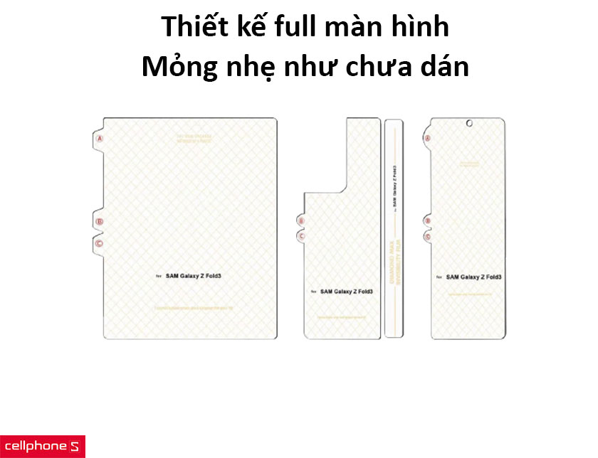 Bộ dán PPF full Samsung Galaxy Z Fold 3 4 in 1