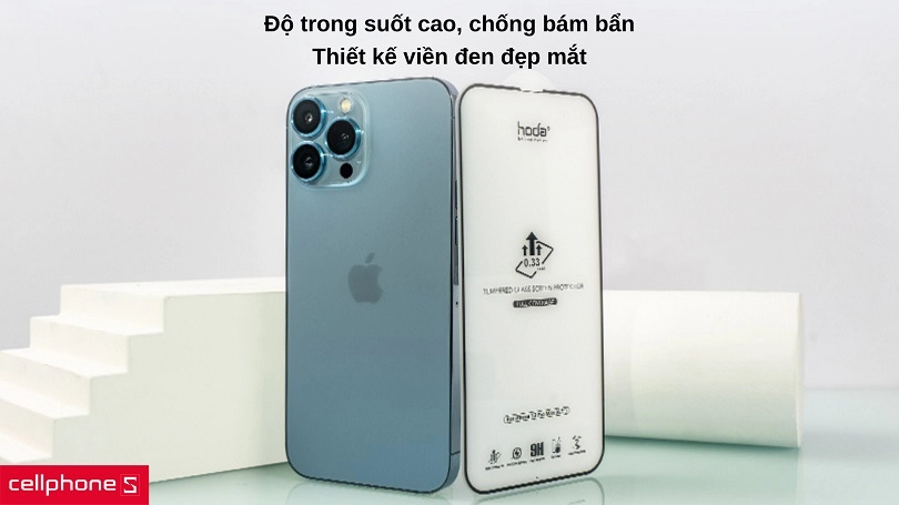Dán cường lực iPhone 13 Pro Max Hoda