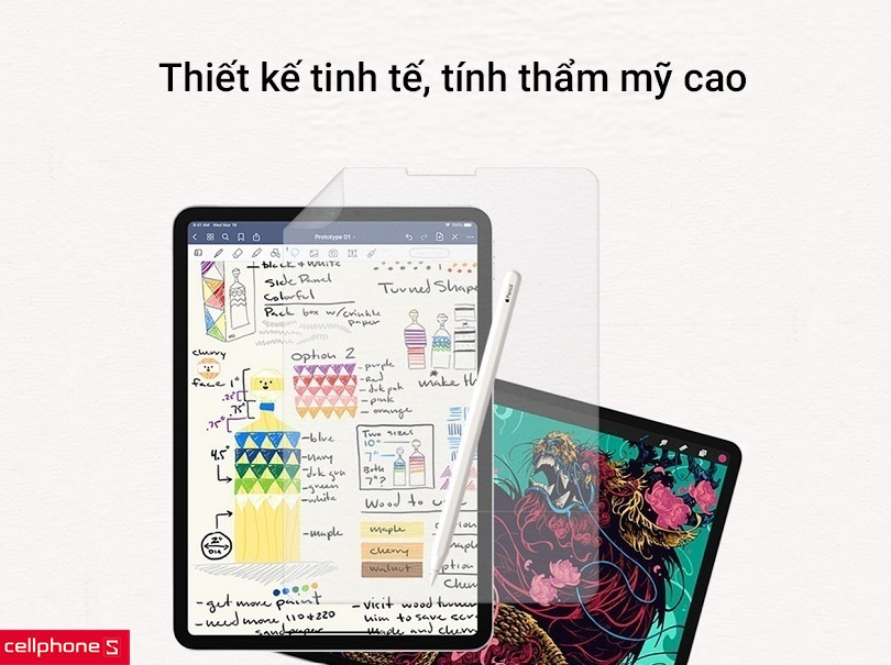 Dán màn hình iPad Pro 12.9 2021 Zeelot Paper Like Film