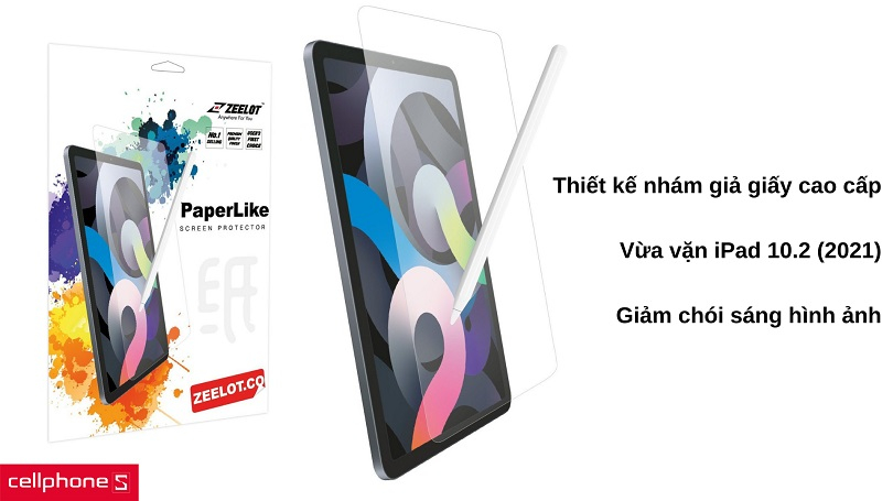 Dán màn hình iPad Pro 10.2 2021 Zeelot Paper Like Film