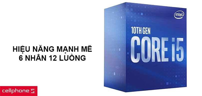 Thiết kế với hiệu năng đỉnh cao của 6 nhân 12 luồng, bộ nhớ đệm 12MB