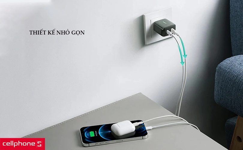 Củ sạc nhanh Aukey PA-F1S 20W PD 2 cổng Type-C