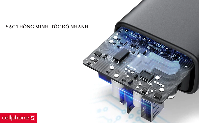 Củ sạc nhanh Aukey PA-F1S 20W PD 2 cổng Type-C