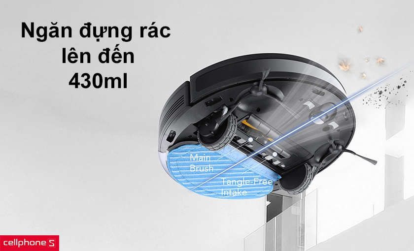 ngăn đựng rác lên đến 430ml