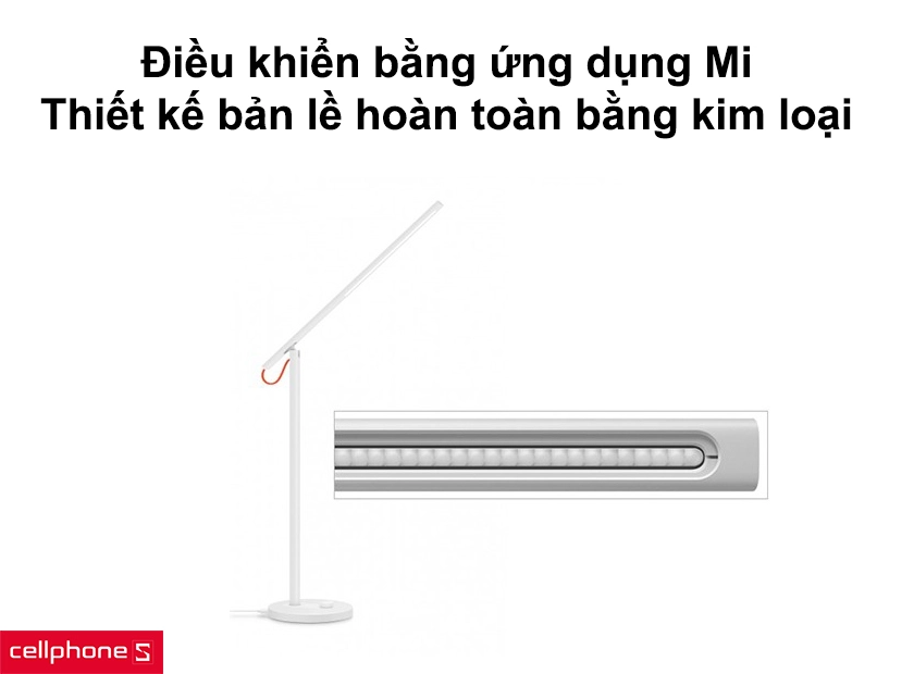 Dễ dàng điều khiển bằng ứng dụng Mi và thiết kế bản lề hoàn toàn bằng kim loại