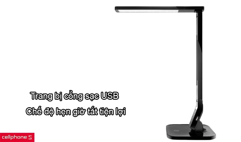 Trang bị cổng sạc USB và chế độ hẹn giờ tắt tiện lợi