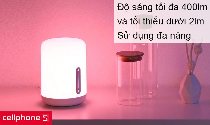 Dải quang thông trải rộng cho độ sáng tối đa 400 lumens