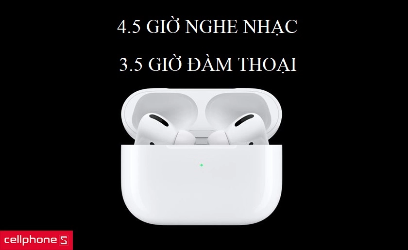 Dung lượng pin lớn lên đến 5 giờ sử dụng