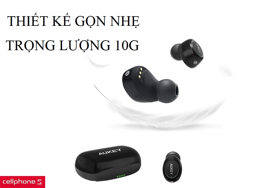 Thiết kế sang trọng, hộp sạc gọn nhẹ cùng chuẩn kháng nước IPX 5