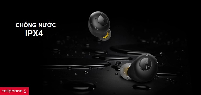 đạt chuẩn chống nước IPX4