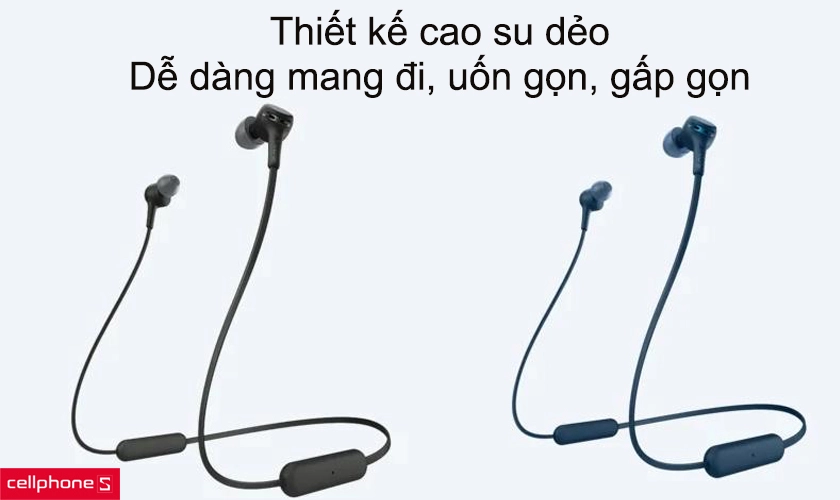 Thiết kế cao su dẻo, dễ dàng mang đi, uốn gọn, gấp gọn