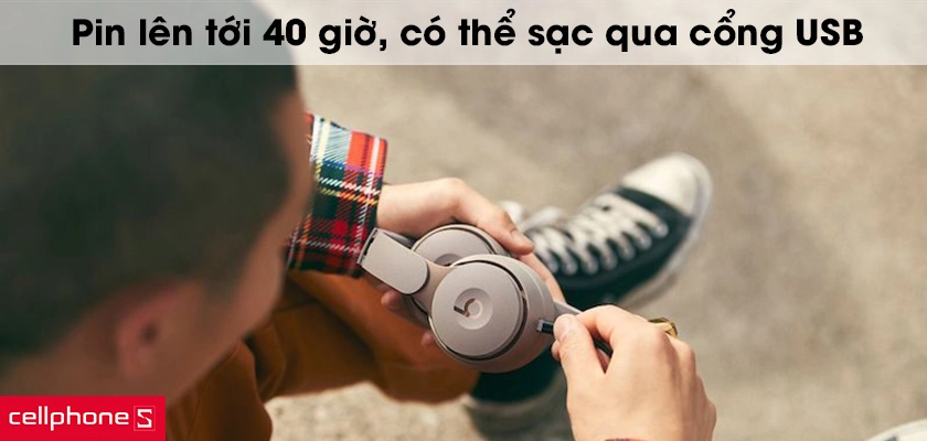 Pin 40 giờ, sạc qua cổng USB