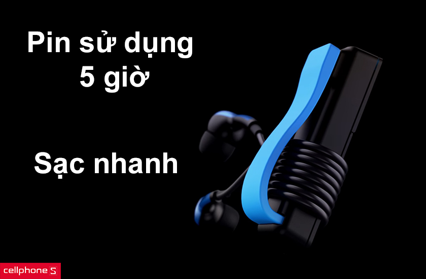 Pin tai nghe iFrogz Plugz sử dụng 5 giờ