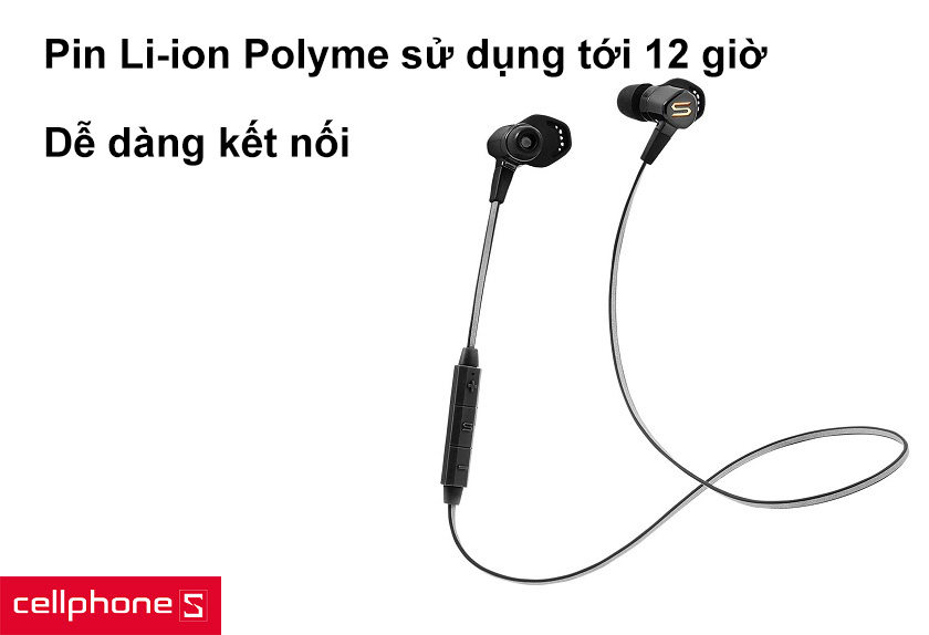 Dễ dàng kết nối, viên pin Li-ion Polymer sử dụng lên đến 12 giờ