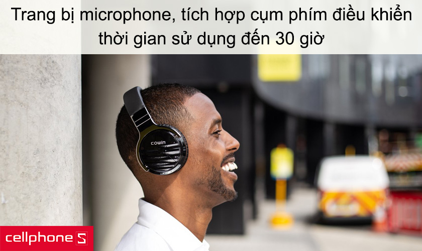 Trang bị microphone, tích hợp cụm phím điều khiển, thời gian sử dụng đến 30 giờ