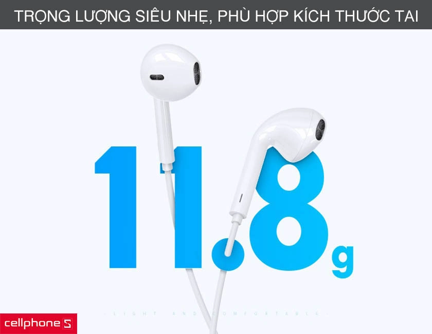 kiểu dáng nhỏ gọn, trọng lượng siêu nhẹ