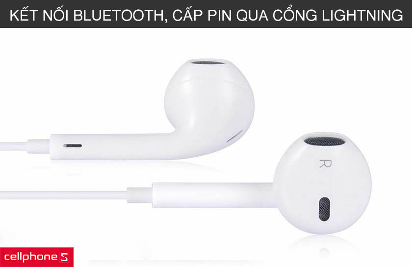 Kết nối qua bluetooth dễ dàng, sạc pin qua cổng Lightning
