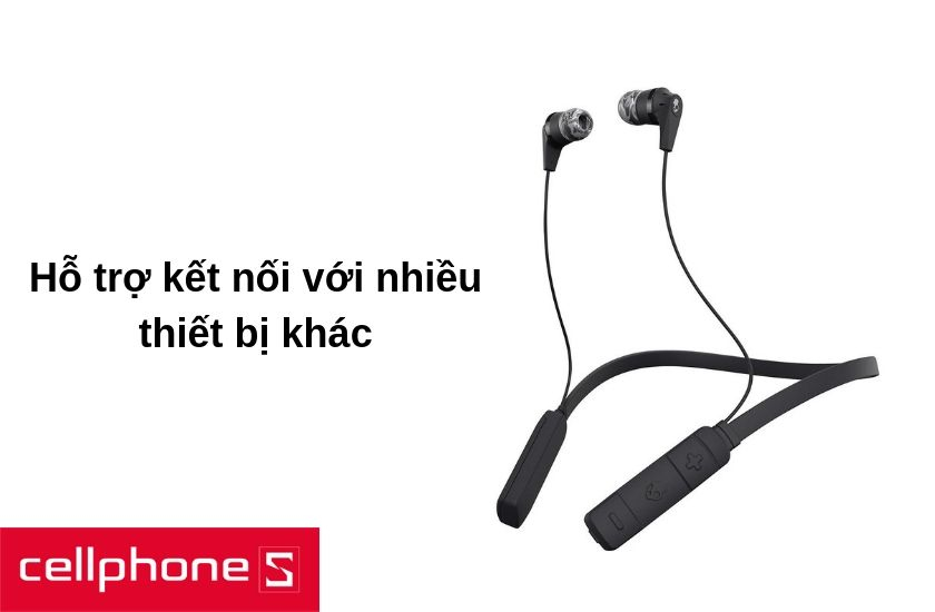 Tai nghe Skullcandy Method Wireless sẽ không khó khăn để kết nối với nhiều thiết bị khác như điện thoại hoặc máy tính bảng